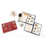 Collection of coins, to include Coinage of Great Britain 1967 set, two Royal Mint sets of Britain