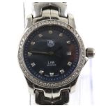 Tag Heuer A Ladies stainless steel Link Reference WJF131G wristwatch, the signed dial set with
