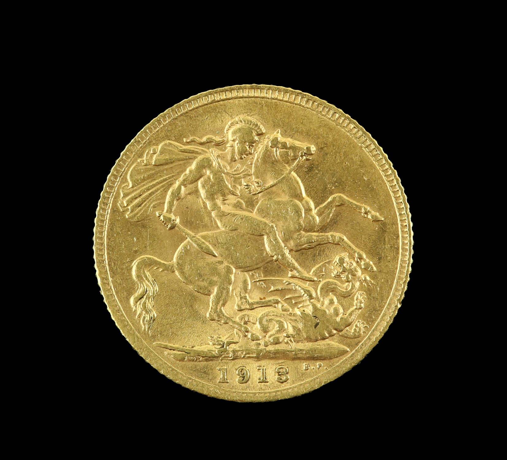 George V gold sovereign 1913