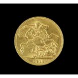 George V gold sovereign 1913