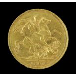 Victorian gold sovereign 1890, Sydney mint