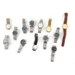 Seiko and other makes, A group of Ladies and gentleman's quartz fashion watches