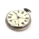 Victorian patent lever silver pocket watch, London 1871