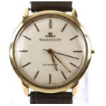 Jaeger Le Coultre, Reference 386 91 A Gentleman's gold cased wristwatch, signed silvered dial with