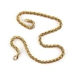 Heavy 6mm Spiga link chain, on a lobster clasp, in 9 ct, length 47cm