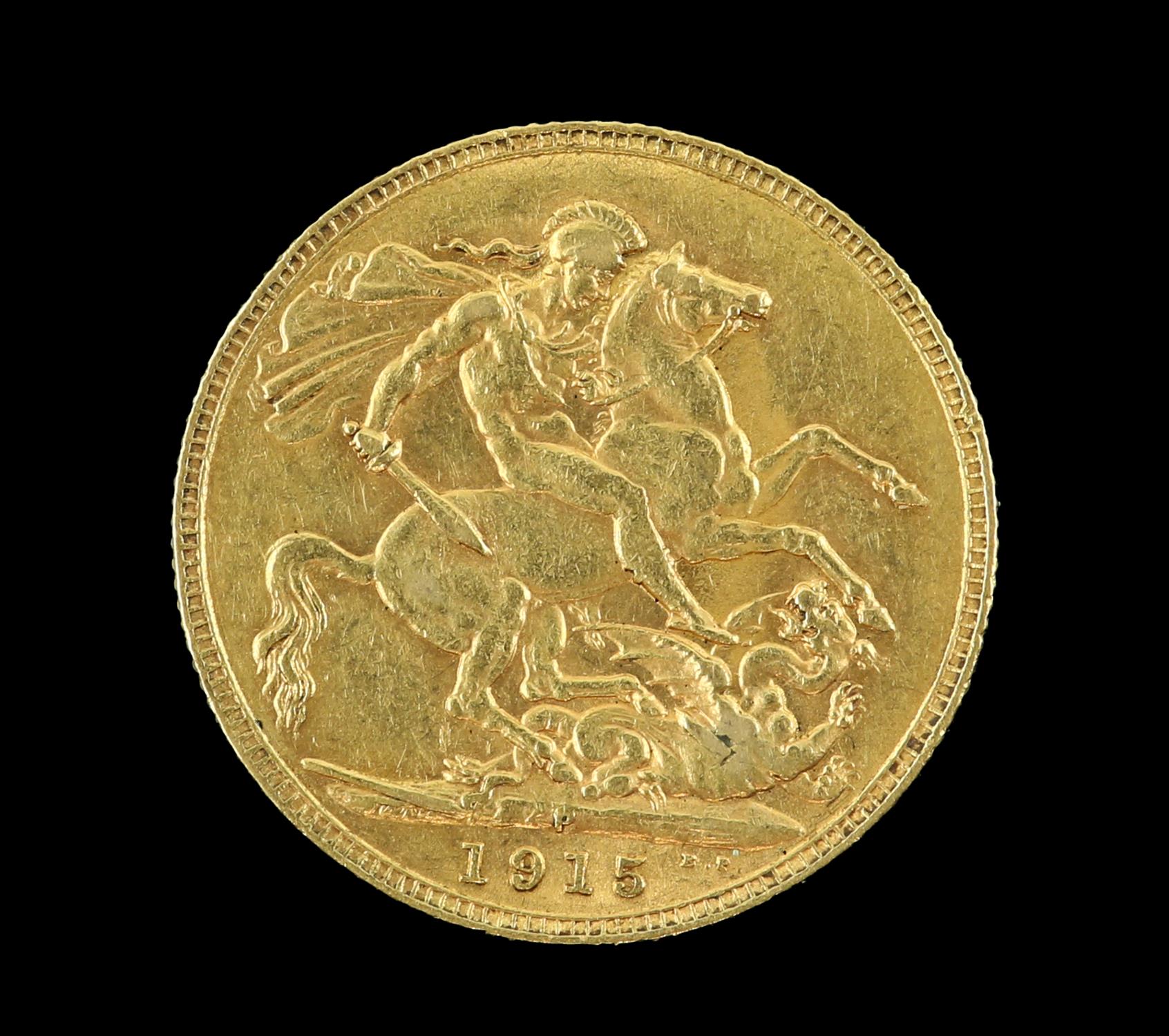 George V gold sovereign 1915, Perth mint