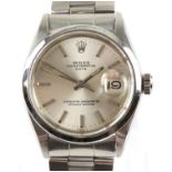 Rolex, a Gentleman's Reference 1500 Oyster Perpetual Date, wristwatch, the signed silver dial with