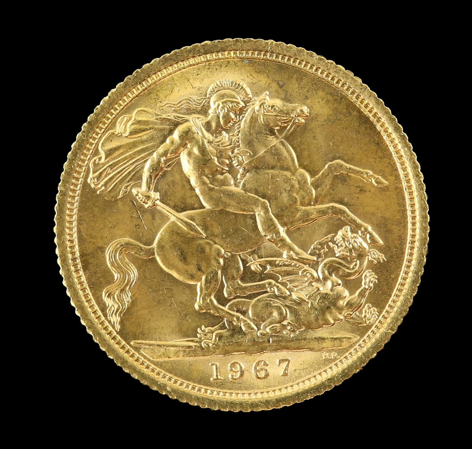 Elizabeth II gold sovereign 1967