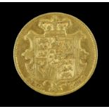 William IV gold sovereign 1832, shield back