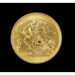 Elizabeth II gold sovereign 1968