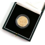 1993 United Kingdom Gold proof Double Sovereign, Royal Mint issue, in original presentation box,