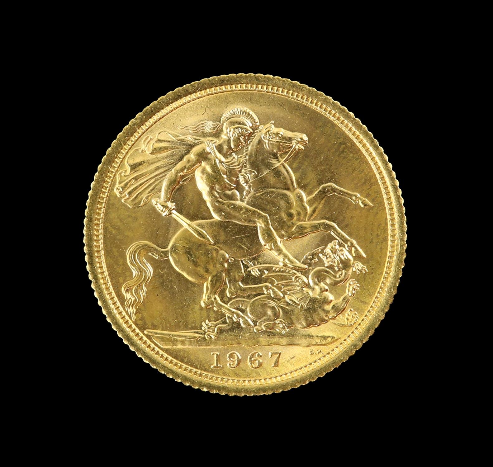 Elizabeth II gold sovereign 1967