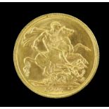 Edward VII gold sovereign 1907, Melbourne mint