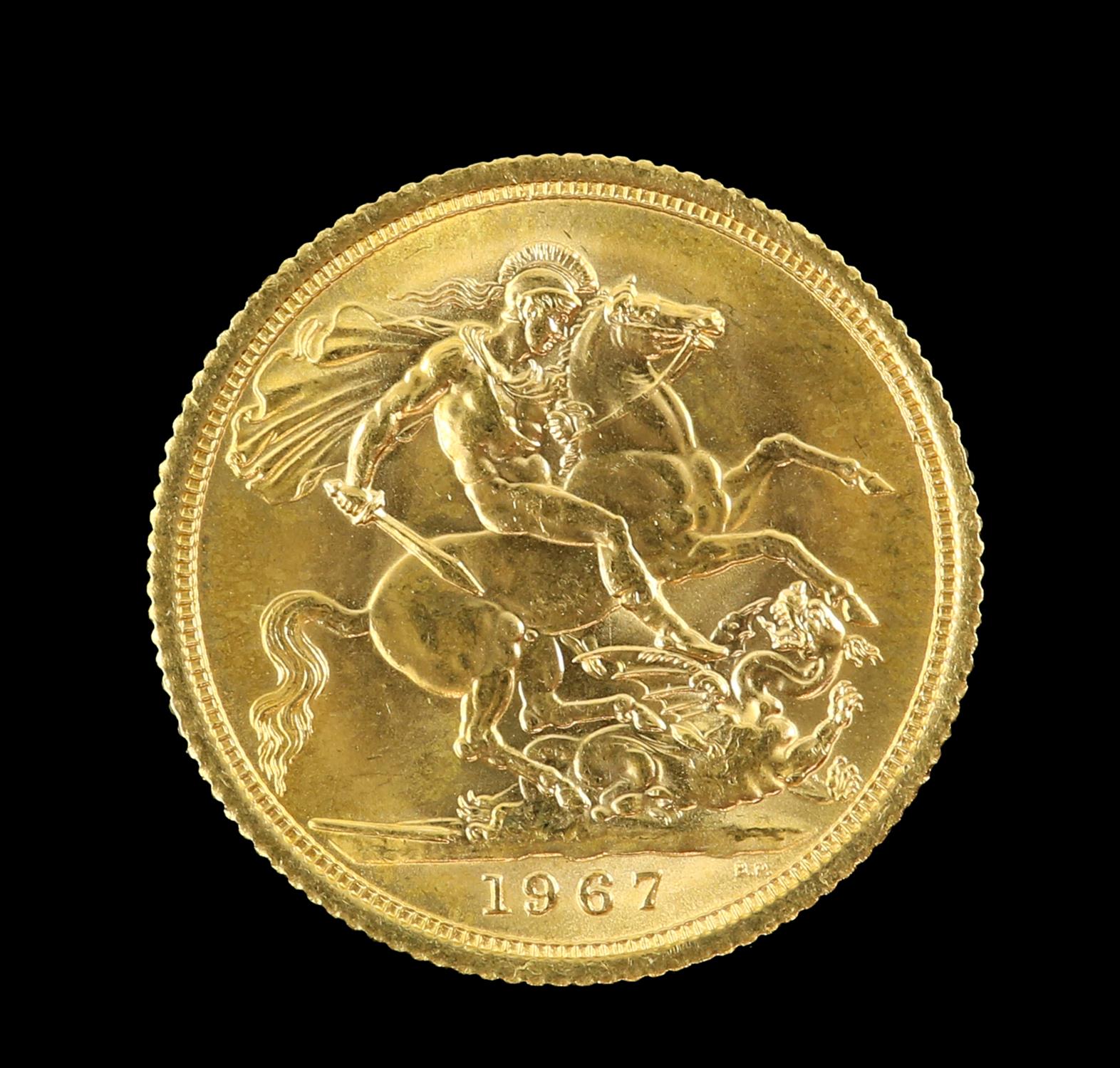 Elizabeth II gold sovereign 1967