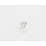 Loose old mine cut diamond, measuring approximately 4.9 x 4.4 x 3.35mm, estimated weight 0.