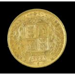 Victorian gold sovereign 1872