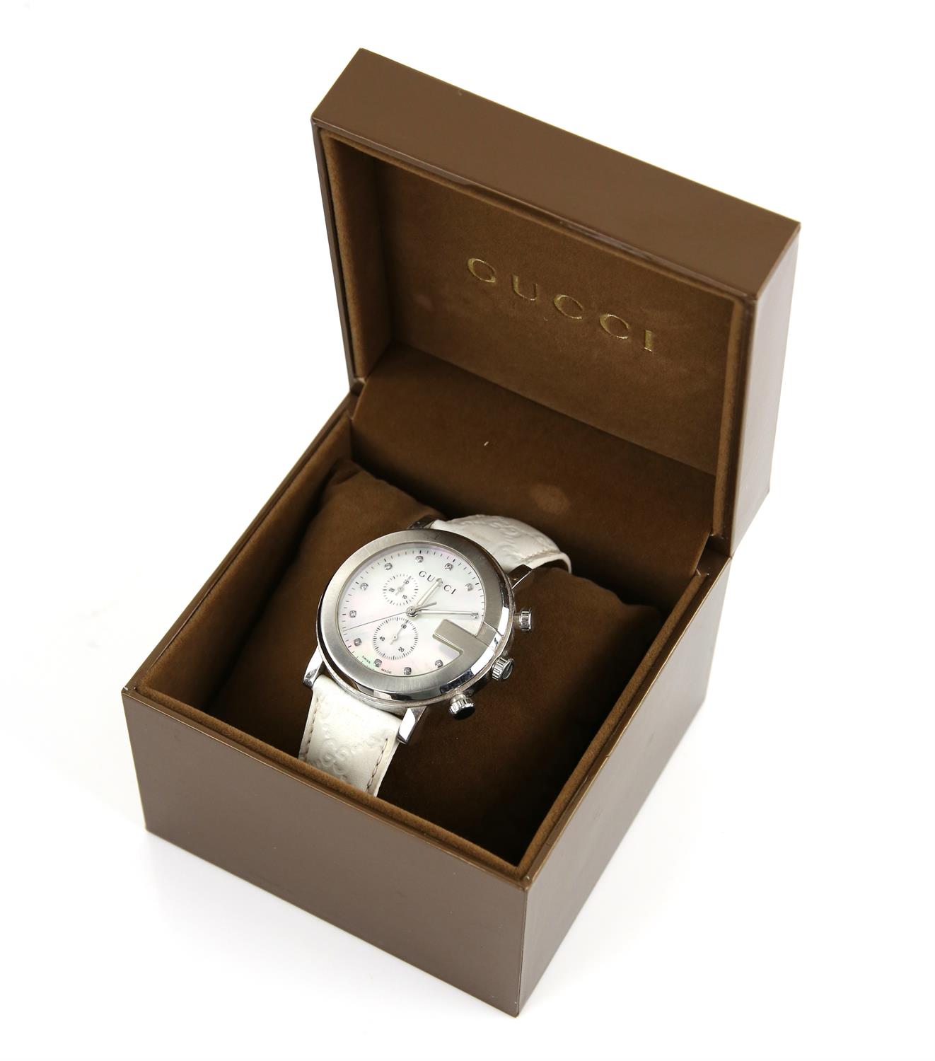 Gucci, a Ladies reference 103 horse bit stainless steel wristwatch with signed dial, - Image 4 of 4