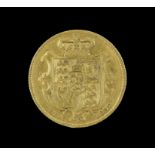 William IV gold sovereign 1832, shield back, worn