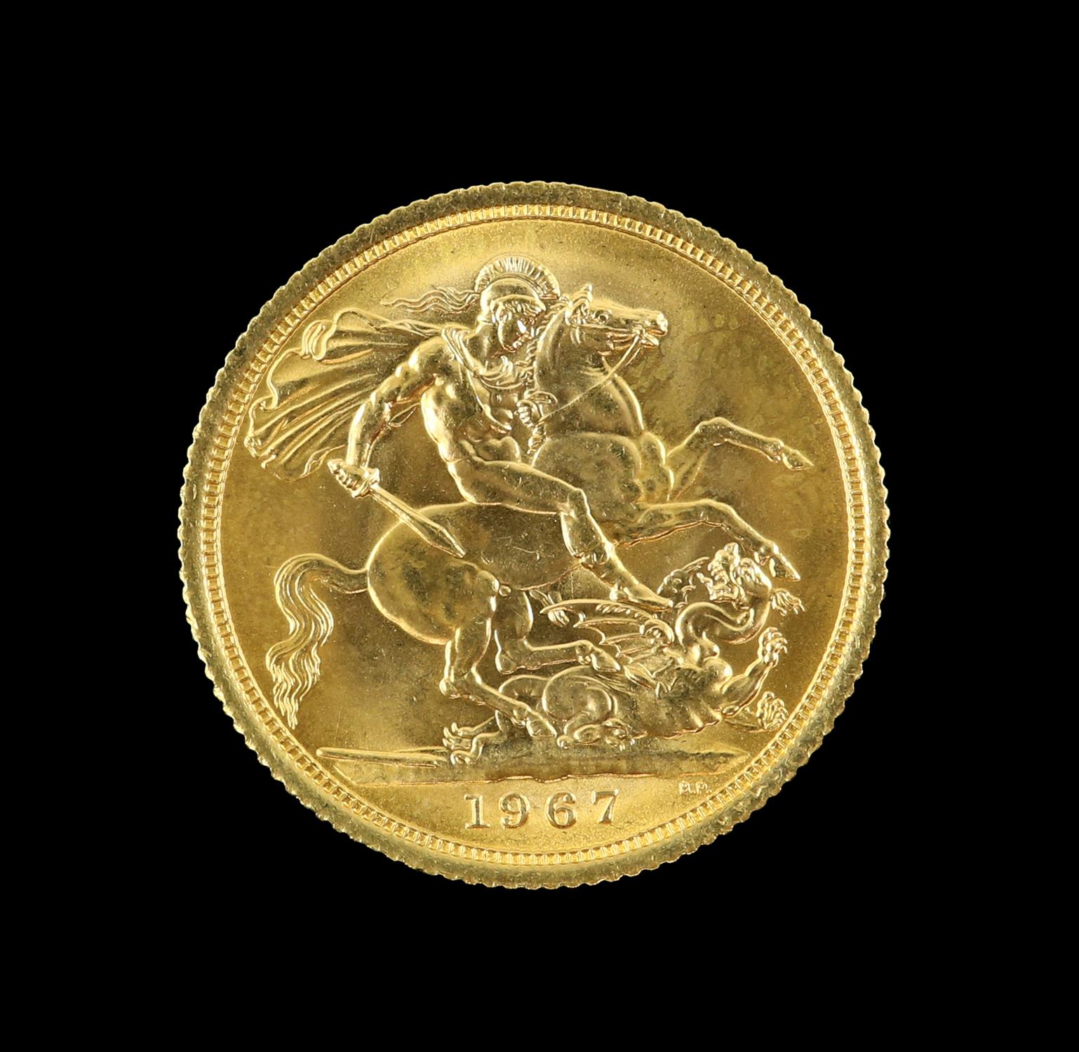 Elizabeth II gold sovereign 1967