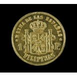 Philippines gold 1 Peso 1861