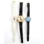 Disney interest, a digitech Mickey mouse wristwatch in white resin case, with white dial dated on