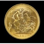 Elizabeth II gold sovereign 1967