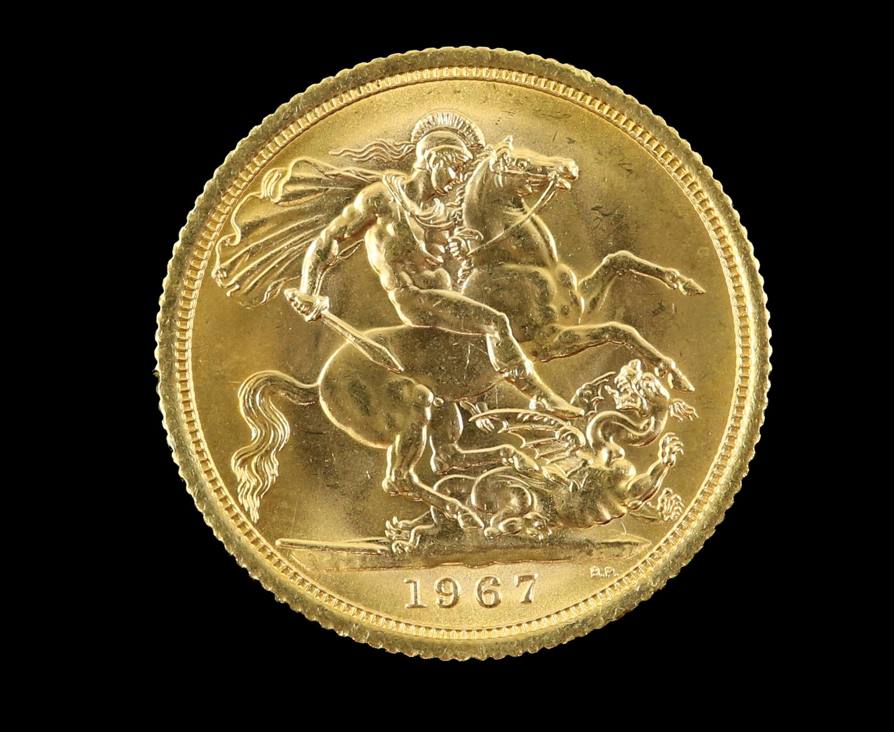 Elizabeth II gold sovereign 1967