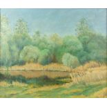 Werner Brigg, German School 20th century, 'Waldweiher, Bolle di Magadino', oil on canvas,