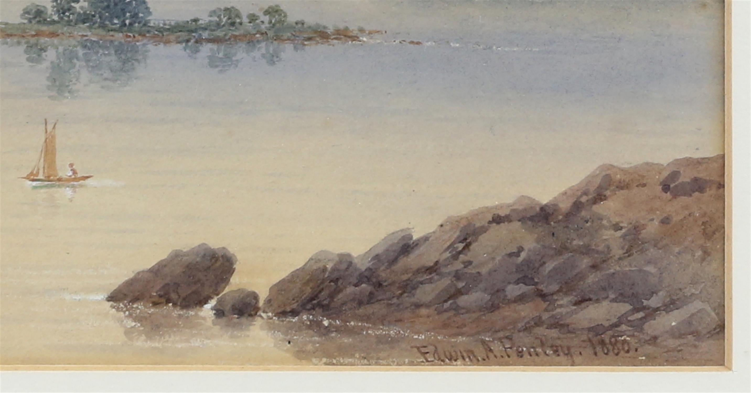 Edwin A Penley (British, 1826-1893), 'Loch Etive', signed and dated 1886, watercolour, 23. - Image 3 of 3