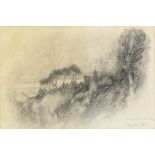 Sir James Peile (British, 1883-1906), 'West Malvern, Evening', pencil sketch, tilted and dated July