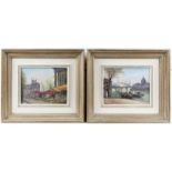 A Lambert, French, views of Paris, pair of oils on canvases, signed, 17.5cm x 22.5cm