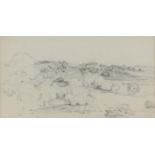 Peter de Wint (British, 1784-1849), landscape with trees, pencil drawing, 12.5cm x 23cm,