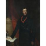 19th century, English School, three quarter length portrait of 'Lord George Bentinck', unsigned,