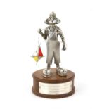 Silver and enamel clown with a kite, by Eaton & Jones, Tenterden, Sheffield 1993 to commemorate the
