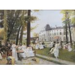 After the original "Reception at Malmaison in 1802" by Francois Flameng, acrylic on canvas,