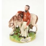 Staffordshire porcelain figure of Garibaldi, unmarked to base, h23cm