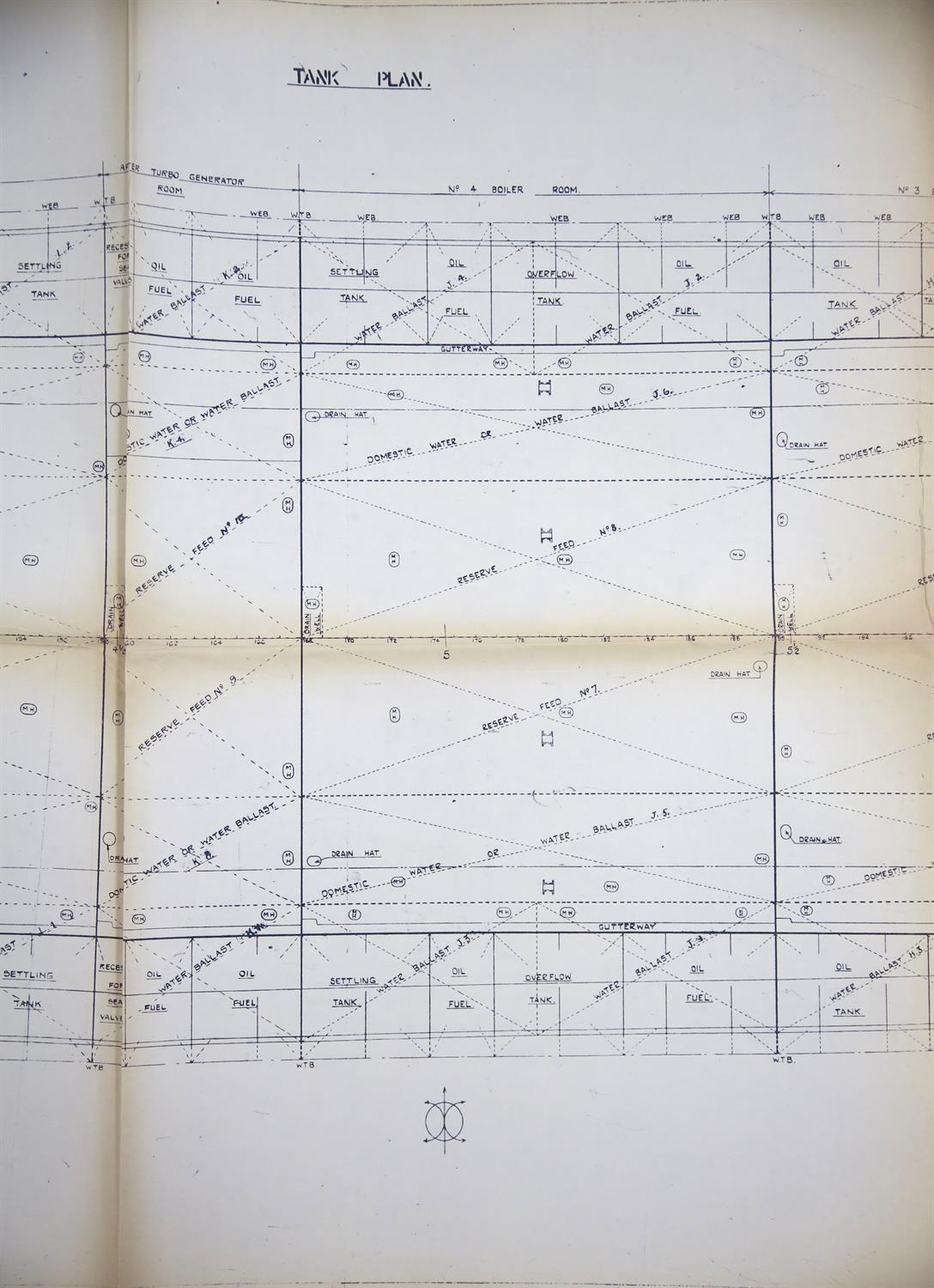 Full set of wartime deck plans for RMS Queen Mary, comprising 14 deck plans, each 2ft x 11ft and a - Image 42 of 80