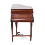 Operaphone gramophone, in mahogany grand piano form case, with hinged lid and hinged side