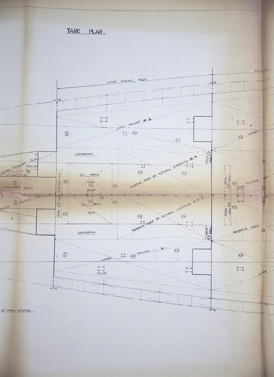 Full set of wartime deck plans for RMS Queen Mary, comprising 14 deck plans, each 2ft x 11ft and a - Image 44 of 80