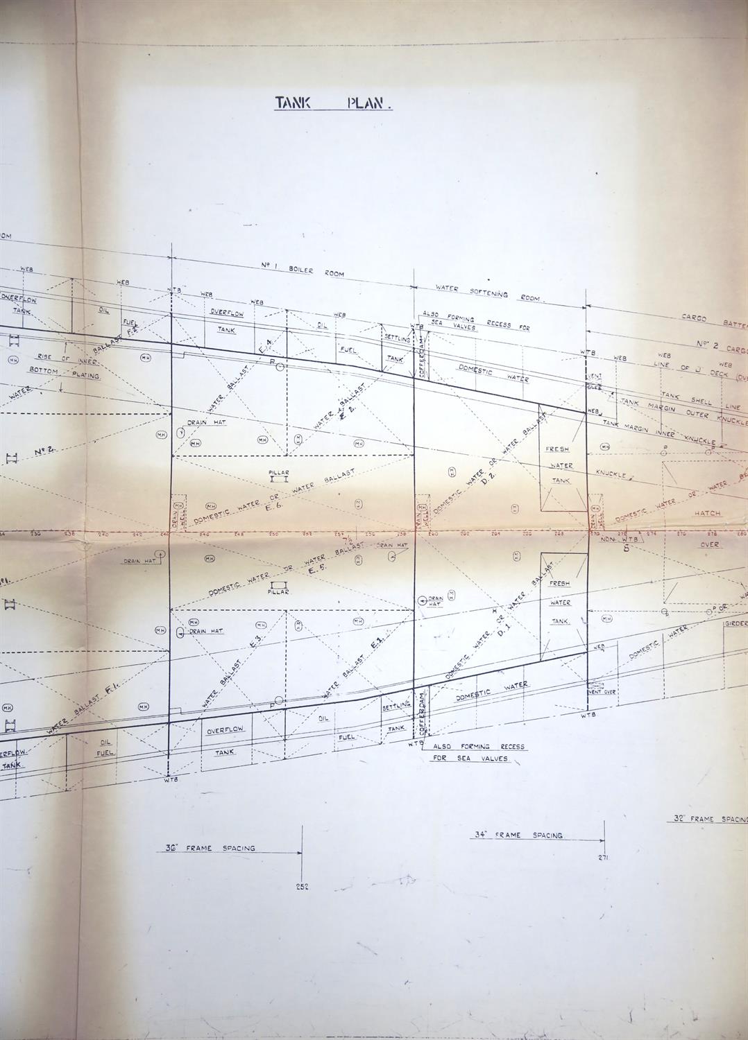 Full set of wartime deck plans for RMS Queen Mary, comprising 14 deck plans, each 2ft x 11ft and a - Image 40 of 80