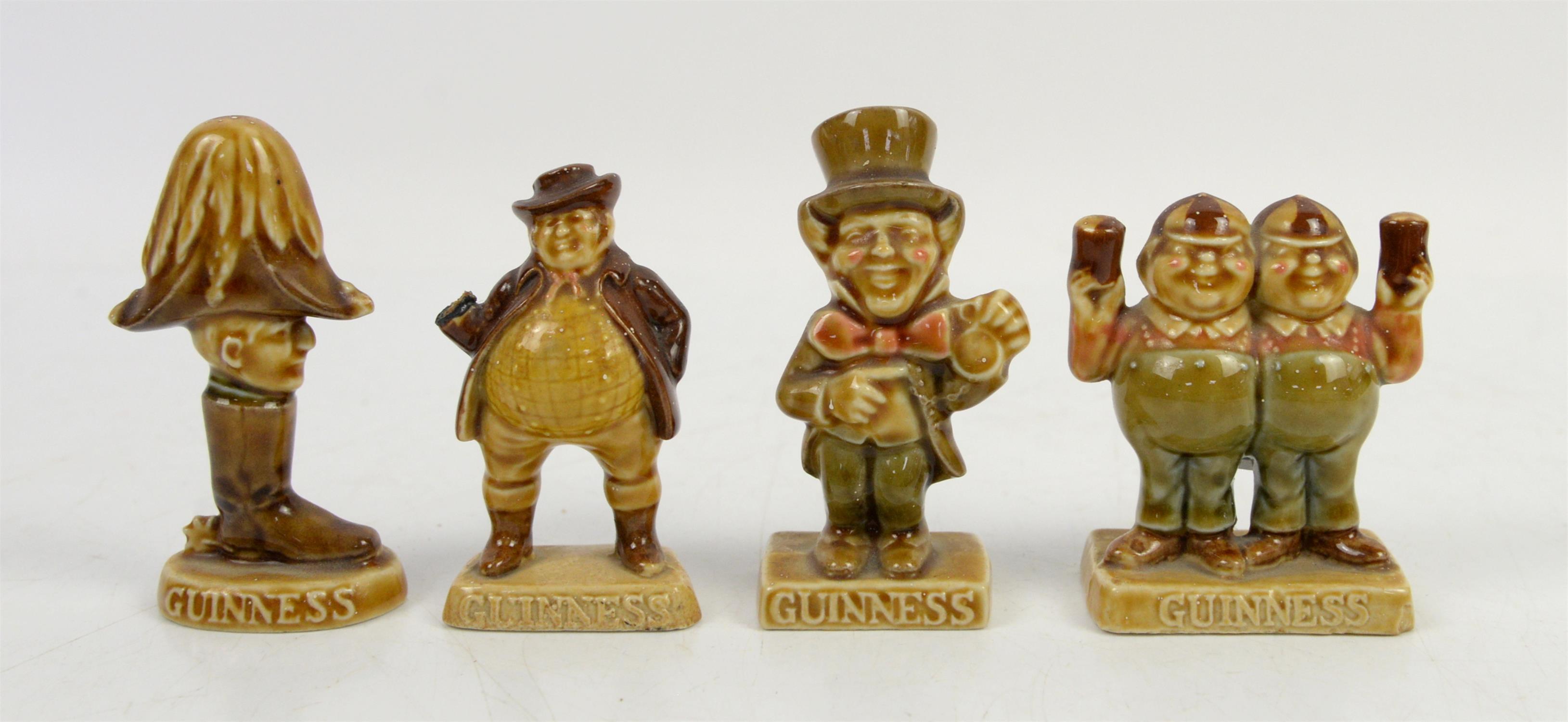 Wade set of small pub Guinness advertising figures Tweedle Dee, Mad Hatter, Tony Weller and Nelsons