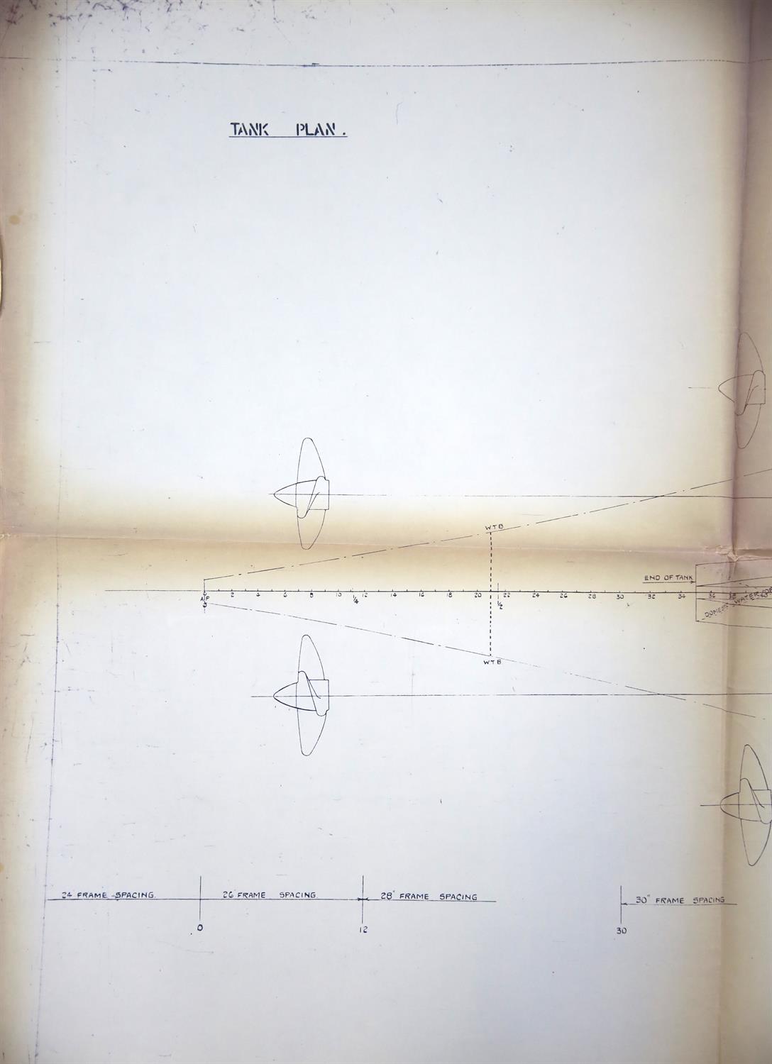 Full set of wartime deck plans for RMS Queen Mary, comprising 14 deck plans, each 2ft x 11ft and a - Image 46 of 80