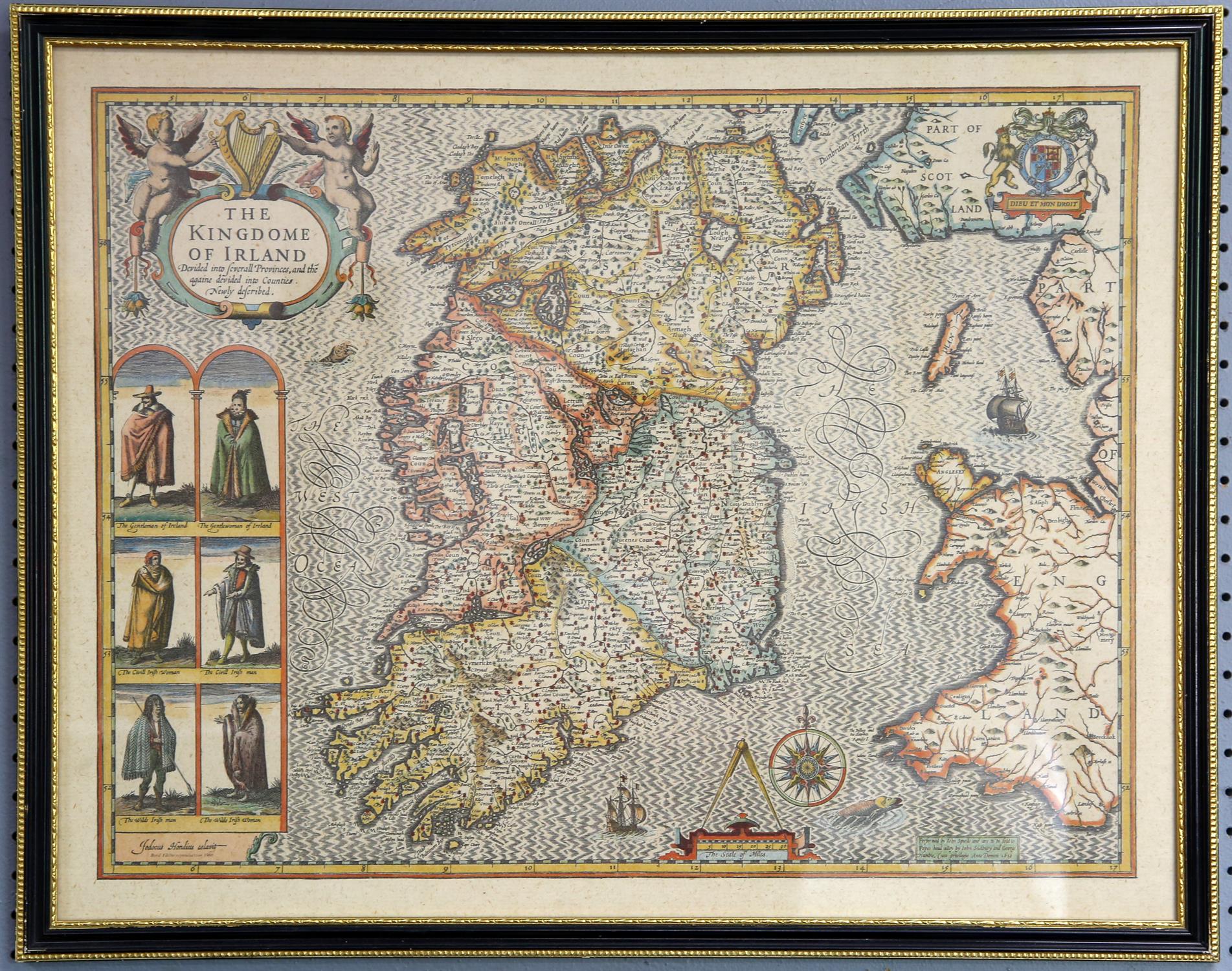 A collection of 5 reproduction maps, Ireland, Cornwall, Shropshire, Somerset and Wales