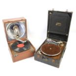 Jedson portable gramophone and a Decca Dulciphone gramophone Provenance: from a private collection
