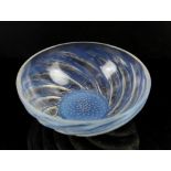 René Lalique poisson bowl with swirling fish decoration, 24.5cm diameter,