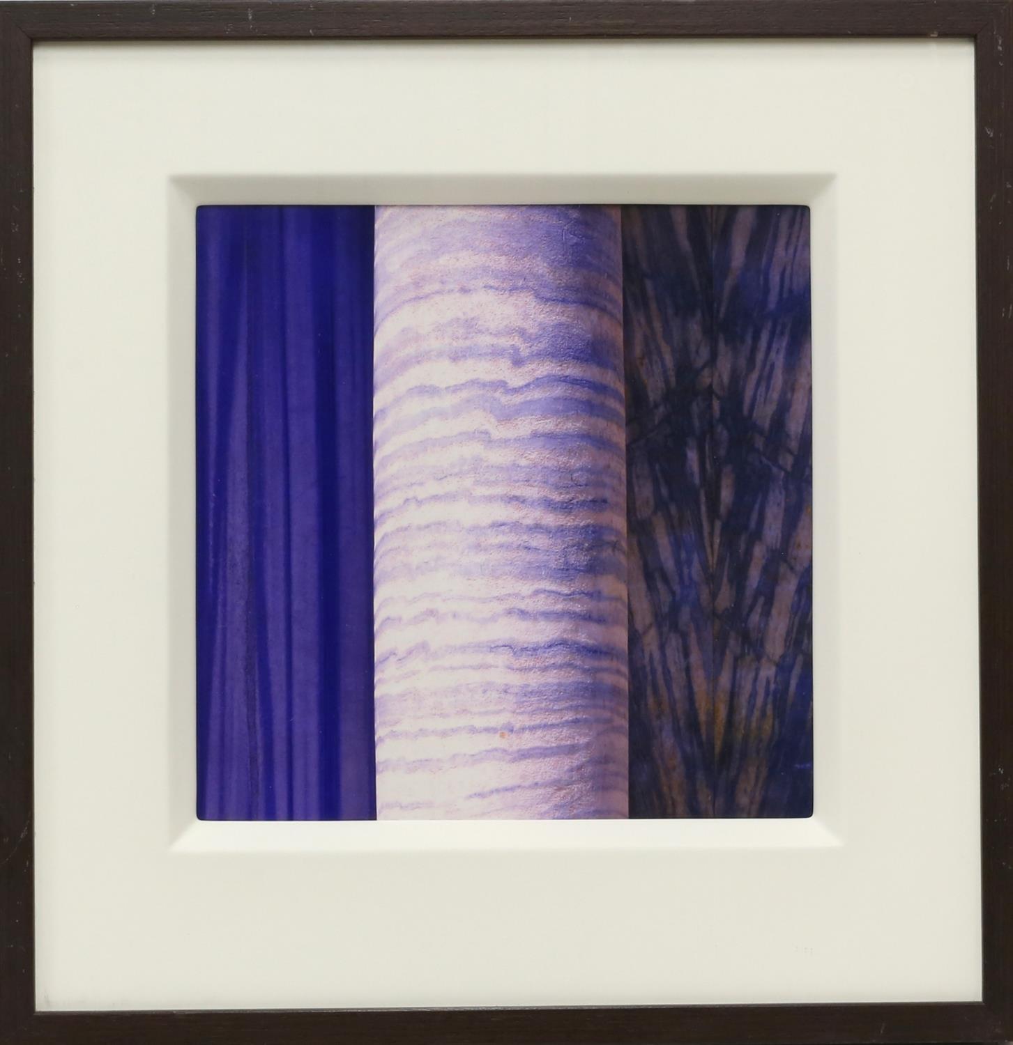 Set of eight contemporary abstract geological prints in purple. Framed. Includes some duplicates. - Image 3 of 7