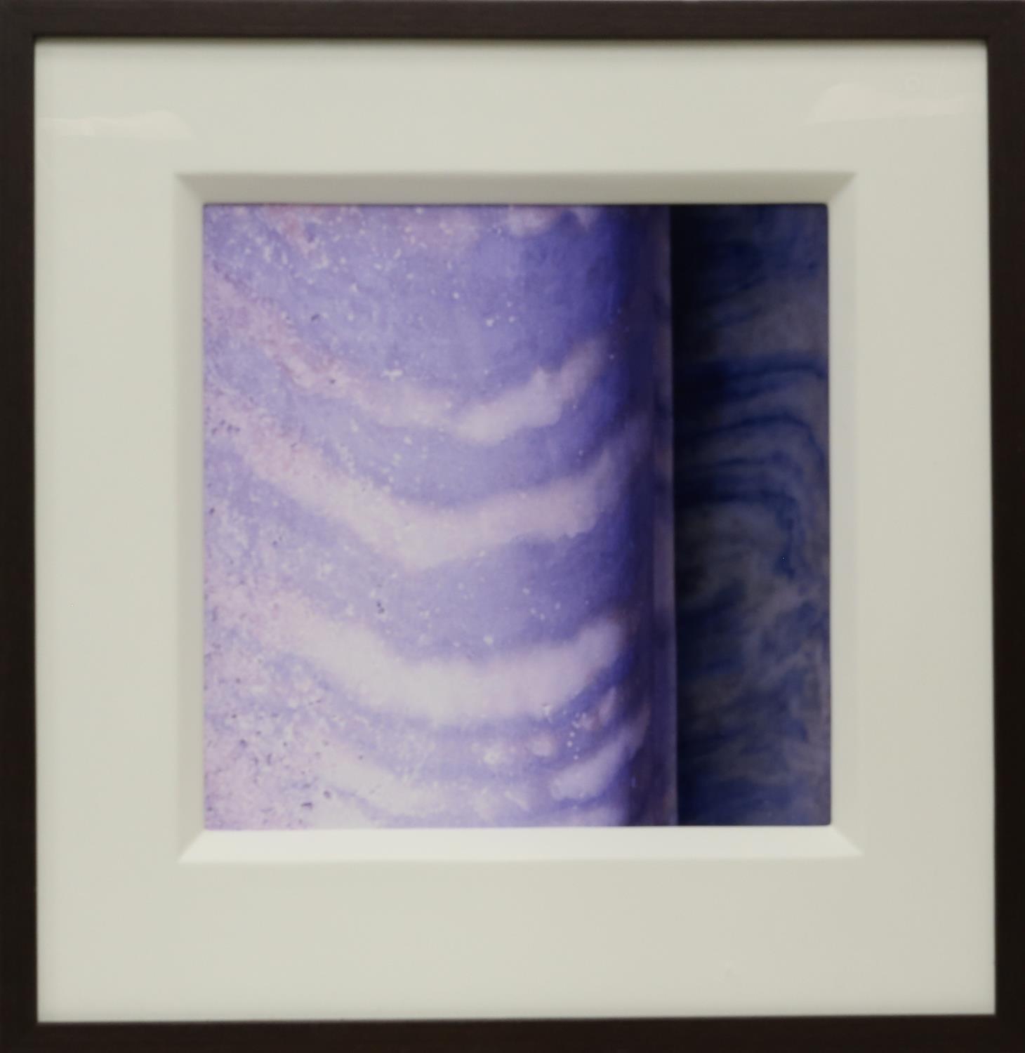 Set of eight contemporary abstract geological prints in purple. Framed. Includes some duplicates. - Image 5 of 7