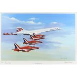 Patricia Forrest (20th Century). 'Concorde Salute', limited edition print, titled,
