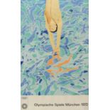 After David Hockney, Poster for the 1972 Munich Olympics, published by Edition Olympia 1972 GmbH