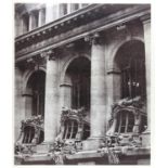 Two identical, black and white architectural photographs, with classical features. Lithograph.